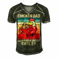 Chicken Chicken Chicken Dad Like A Regular Dad Farmer Poultry Father Day_ V8 Men's Short Sleeve V-neck 3D Print Retro Tshirt Forest