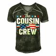 Cousin Crew 4Th Of July Patriotic American Family Matching Men's Short Sleeve V-neck 3D Print Retro Tshirt Forest