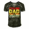 Cycling Cyclist Dad Fathers Day Men's Short Sleeve V-neck 3D Print Retro Tshirt Forest