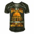 Dad Bowler Papa Fathers Day 28 Bowling Bowler Men's Short Sleeve V-neck 3D Print Retro Tshirt Forest