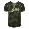 Dad Est2005 Perfect Fathers Day Great Gift Love Daddy Dear Men's Short Sleeve V-neck 3D Print Retro Tshirt Forest