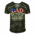 Dad Fathers Day At Least You Didnt Raise A Biden Supporter Men's Short Sleeve V-neck 3D Print Retro Tshirt Forest