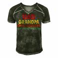 Dad Grandpa Great Grandpa From Grandkids Men's Short Sleeve V-neck 3D Print Retro Tshirt Forest