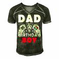 Dad Of Birthday Boy Time To Level Up Video Game Birthday Men's Short Sleeve V-neck 3D Print Retro Tshirt Forest