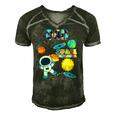 Dad Outer Space Astronaut For Fathers Day Gift Men's Short Sleeve V-neck 3D Print Retro Tshirt Forest