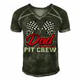 Dad Pit Crew Funny Birthday Boy Racing Car Pit Crew B-Day Men's Short Sleeve V-neck 3D Print Retro Tshirt Forest