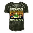 Dear Dad Great Job Were Awesome Thank You Men's Short Sleeve V-neck 3D Print Retro Tshirt Forest