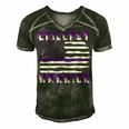 Epilepsy Warrior Usa Flag United States Flag Epilepsy Epilepsy Awareness Men's Short Sleeve V-neck 3D Print Retro Tshirt Forest