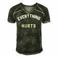 Everything Hurts Workout Gym Men's Short Sleeve V-neck 3D Print Retro Tshirt Forest