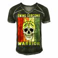 Ewings Sarcoma Warrior Skull Women Vintage Yellow Ribbon Ewings Sarcoma Ewings Sarcoma Awareness Men's Short Sleeve V-neck 3D Print Retro Tshirt Forest