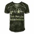 Faith Hope Love Asthma Awareness Heartbeat Christian Cross Grey Ribbon Asthma Asthma Awareness Men's Short Sleeve V-neck 3D Print Retro Tshirt Forest