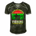 Father And Daughter Fishing Partners Father And Daughter Fishing Partners For Life Fishing Lovers Men's Short Sleeve V-neck 3D Print Retro Tshirt Forest