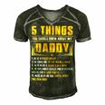 Father Grandpa 5 Things You Should Know About My Daddy Fathers Day 12 Family Dad Men's Short Sleeve V-neck 3D Print Retro Tshirt Forest