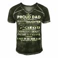 Father Grandpa I Am A Proud Dad Of A Freaking Awesome Daughter406 Family Dad Men's Short Sleeve V-neck 3D Print Retro Tshirt Forest