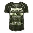 Father Grandpa I Dont Have A Step Daughter I Have A Freaking Awesome Daughter 165 Family Dad Men's Short Sleeve V-neck 3D Print Retro Tshirt Forest