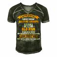 Father Grandpa I Get My Attitude From My Freakin Awesome Grandpa 159 Family Dad Men's Short Sleeve V-neck 3D Print Retro Tshirt Forest