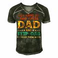 Father Grandpa I Have Two Titles Dad And Step Dad Vintage Fathers Day 67 Family Dad Men's Short Sleeve V-neck 3D Print Retro Tshirt Forest