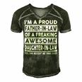 Father Grandpa Im A Proud In Law Of A Freaking Awesome Daughter In Law386 Family Dad Men's Short Sleeve V-neck 3D Print Retro Tshirt Forest