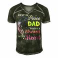 Father Grandpa Rest In Peace Dad Youre Always In My Heart 107 Family Dad Men's Short Sleeve V-neck 3D Print Retro Tshirt Forest