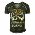 Father Grandpa The Bond Between Papa And Granddaughter Is One That Is So Strong Family Dad Men's Short Sleeve V-neck 3D Print Retro Tshirt Forest