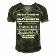 Father Grandpa You Cant Scare Me I Have A Crazy Daughter She Has Anger Issues Family Dad Men's Short Sleeve V-neck 3D Print Retro Tshirt Forest