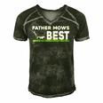 Father Mows Best Gift Fathers Day Lawn Funny Grass Men's Short Sleeve V-neck 3D Print Retro Tshirt Forest