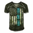 Fathers Day Best Dad Ever With Us American Flag V2 Men's Short Sleeve V-neck 3D Print Retro Tshirt Forest