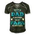 Fathers Day For Dad An Honor Being Papa Is Priceless V3 Men's Short Sleeve V-neck 3D Print Retro Tshirt Forest