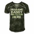 Fathers Day Gift From Wife Husband Daddy Protector Hero Men's Short Sleeve V-neck 3D Print Retro Tshirt Forest