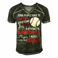 Favorite Baseball Player Calls Me Dad V3 Men's Short Sleeve V-neck 3D Print Retro Tshirt Forest