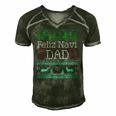 Feliz Navi Dad Ugly Christmas Design Multic Classic Men's Short Sleeve V-neck 3D Print Retro Tshirt Forest