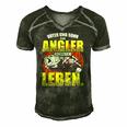 Fischer Fishing Equipment Angler Father And Son Saying Men's Short Sleeve V-neck 3D Print Retro Tshirt Forest