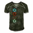 Four Elements Air Earth Fire Water Ancient Alchemy Symbols Men's Short Sleeve V-neck 3D Print Retro Tshirt Forest