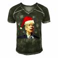 Funny Anti Joe Biden Happy 4Th Of July Merry Christmas Men's Short Sleeve V-neck 3D Print Retro Tshirt Forest