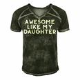 Funny Awesome Like My Daughter Fathers Day Gift Dad Joke Men's Short Sleeve V-neck 3D Print Retro Tshirt Forest