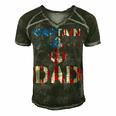 Funny Captain Dad Boat Owner American Flag 4Th Of July Men's Short Sleeve V-neck 3D Print Retro Tshirt Forest