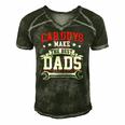 Funny Car Guys Make The Best Dads Mechanic Fathers Day Men's Short Sleeve V-neck 3D Print Retro Tshirt Forest