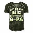G Pa Grandpa Gift Only The Best Dads Get Promoted To G Pa Men's Short Sleeve V-neck 3D Print Retro Tshirt Forest