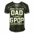 G Pop Grandpa Gift I Have Two Titles Dad And G Pop Men's Short Sleeve V-neck 3D Print Retro Tshirt Forest