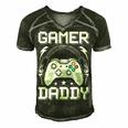 Gamer Daddy Video Gamer Gaming Men's Short Sleeve V-neck 3D Print Retro Tshirt Forest