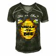 Gender Reveal He Or She Uncle To Bee Men's Short Sleeve V-neck 3D Print Retro Tshirt Forest