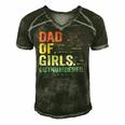 Girl Dad Outnumbered Men Fathers Day Father Of Girls Vintage Men's Short Sleeve V-neck 3D Print Retro Tshirt Forest