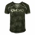 Girl Dad Outnumbered Tee Fathers Day Gift From Wife Daughter Men's Short Sleeve V-neck 3D Print Retro Tshirt Forest