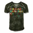 Girls Just Want To Have Fundamental Human Rights Feminist V2 Men's Short Sleeve V-neck 3D Print Retro Tshirt Forest