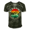 Glamping Definition Glamper Camping Men's Short Sleeve V-neck 3D Print Retro Tshirt Forest