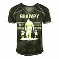 Grampy Grandpa Gift Grampy Best Friend Best Partner In Crime Men's Short Sleeve V-neck 3D Print Retro Tshirt Forest