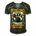 Grandfather Cool Grandad Bowler 416 Bowling Bowler Men's Short Sleeve V-neck 3D Print Retro Tshirt Forest