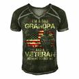 Grandpa For Men Fathers Day Im A Dad Grandpa Veteran Men's Short Sleeve V-neck 3D Print Retro Tshirt Forest