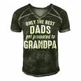 Grandpa Gift Only The Best Dads Get Promoted To Grandpa Men's Short Sleeve V-neck 3D Print Retro Tshirt Forest
