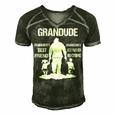 Grandude Grandpa Gift Grandude Best Friend Best Partner In Crime Men's Short Sleeve V-neck 3D Print Retro Tshirt Forest